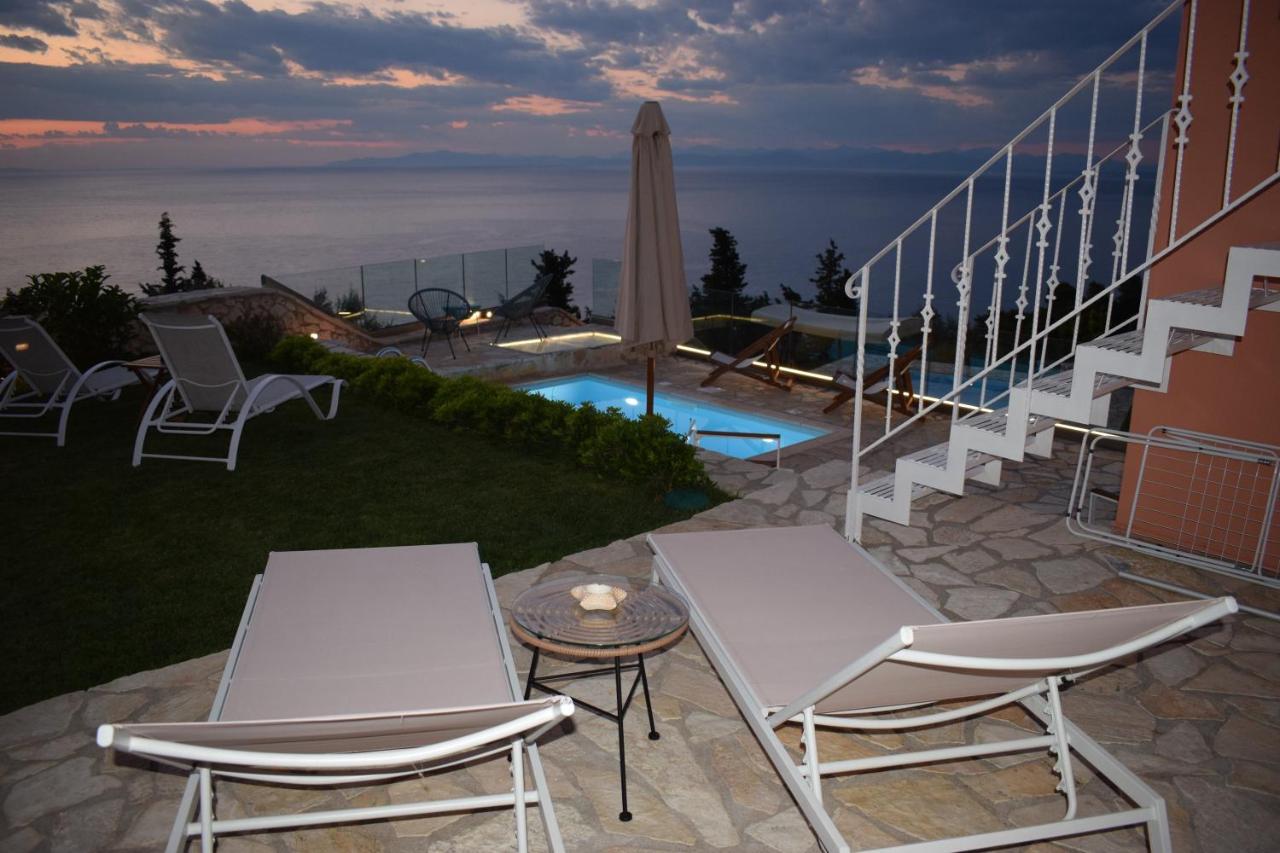 Villa Thetis With Private Pool Where The Sunsets Fade Away Áyios Nikítas Екстериор снимка